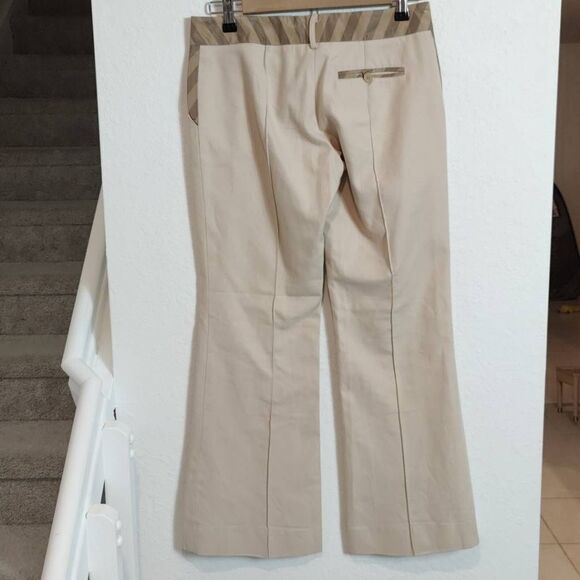 Diane Van Furstenberg Pants Womens 4 Wide Leg Trousers Beige Brown - Picture 5 of 11